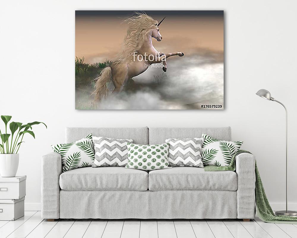 Aranyhaj unikornis (többrészes kép) - vászonkép, falikép otthonra és irodába