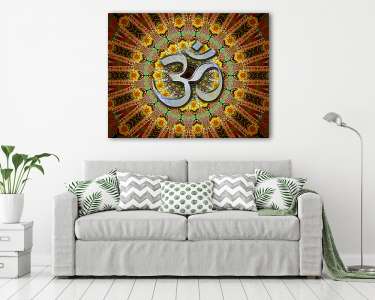 Mandala and mantra om hinduism design (vászonkép) - vászonkép, falikép otthonra és irodába