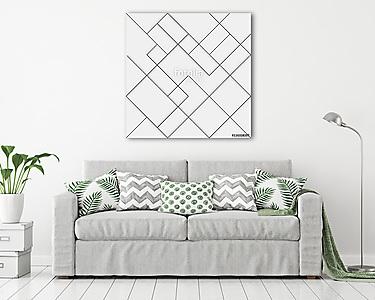 Geometric simple black and white minimalistic pattern, diagonal  (vászonkép) - vászonkép, falikép otthonra és irodába
