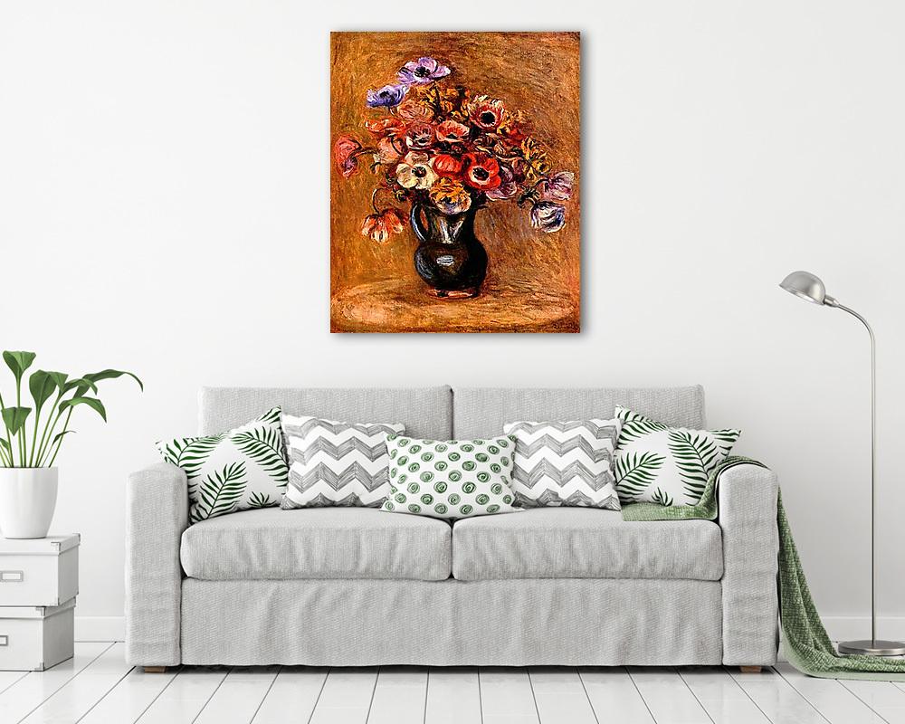 Csendélet kökörcsinnel (többrészes kép) - vászonkép, falikép otthonra és irodába