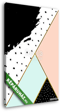 Modern átlós formák háromszögek - vászonkép 3D látványterv