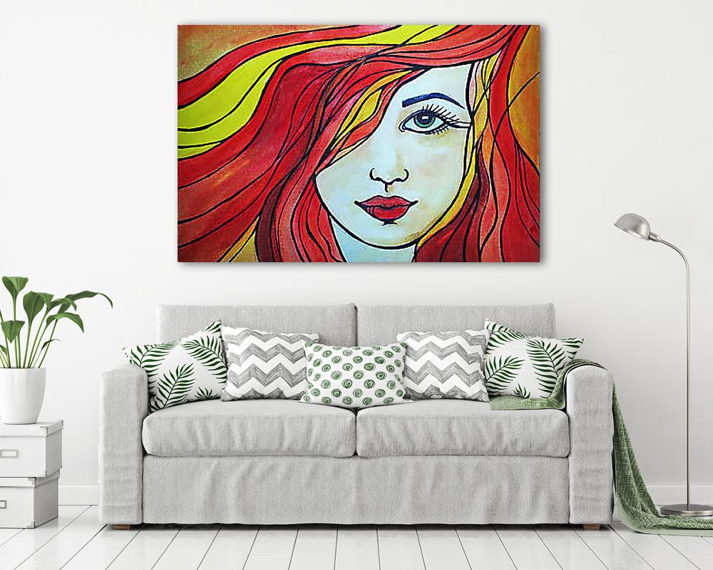 Vöröshajú lány (vászonkép) - vászonkép, falikép otthonra és irodába