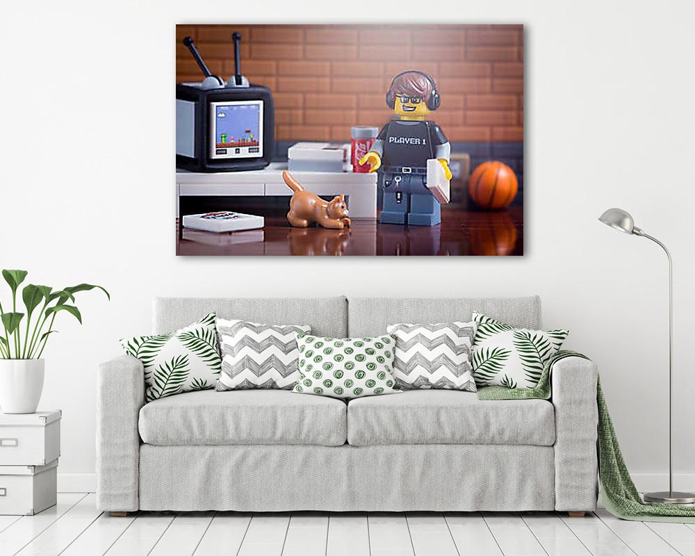 LEGO Characters - GameBoy  (vászonkép) - vászonkép, falikép otthonra és irodába