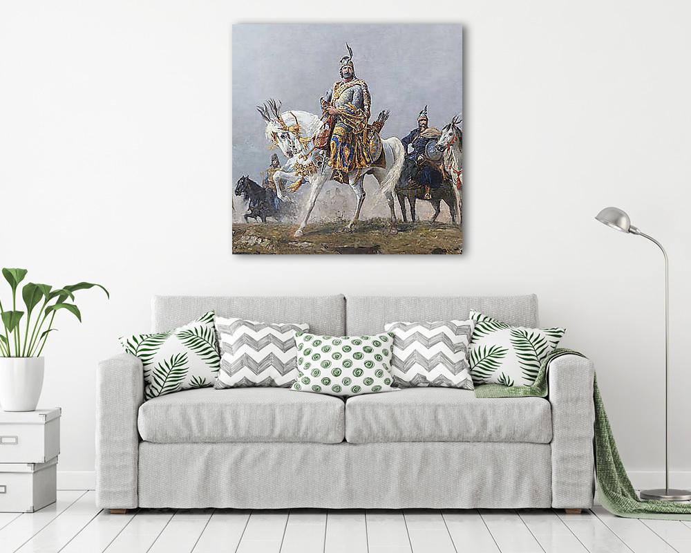 Árpád fejedelem  (Magyarok bejövetele részlet) (többrészes kép) - vászonkép, falikép otthonra és irodába