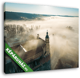 Bazilika ködbe veszve (Andocs) - vászonkép 3D látványterv