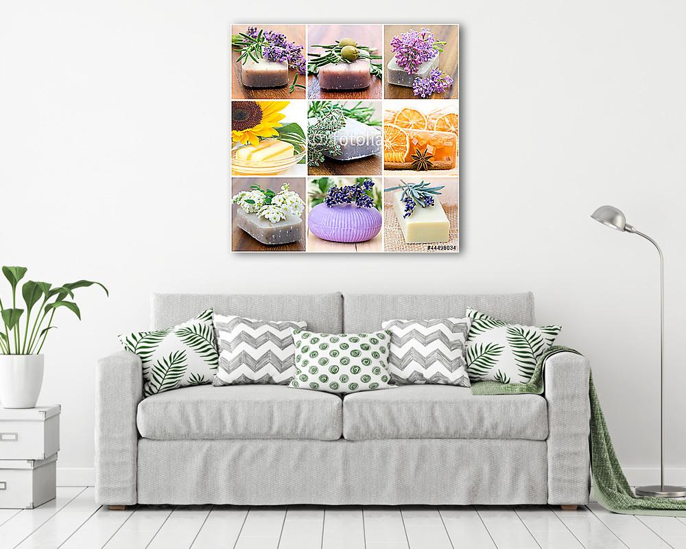 természetes szappanok - kilencképes kollázs - vászonkép, falikép vásárlás természetes szappanok - kilencképes kollázs (fotótapéta) - vászonkép, falikép otthonra és irodába