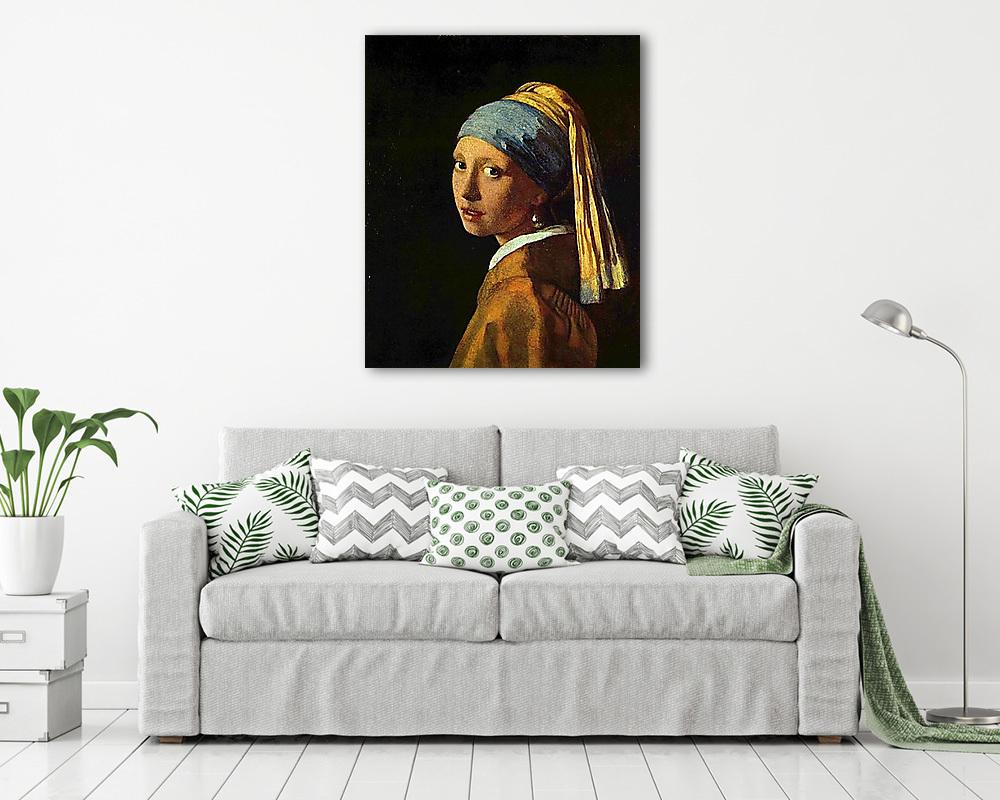 Leány gyöngy fülbevalóval - vászonkép, falikép vásárlás Leány gyöngy fülbevalóval (fotótapéta) - vászonkép, falikép otthonra és irodába