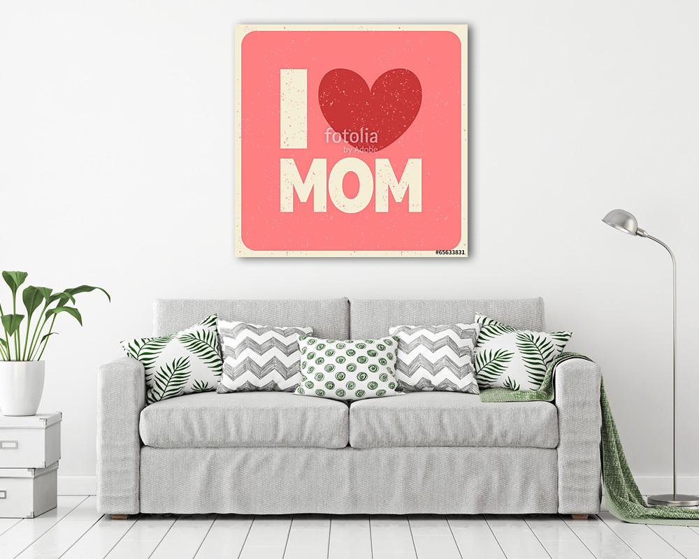 Anyák napja üdvözlőlap (keretezett kép) - vászonkép, falikép otthonra és irodába