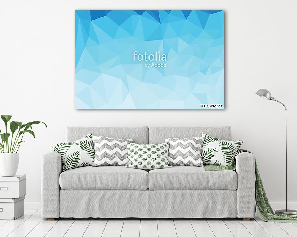 Kék fény sokszögletű sablonok (vászonkép) - vászonkép, falikép otthonra és irodába