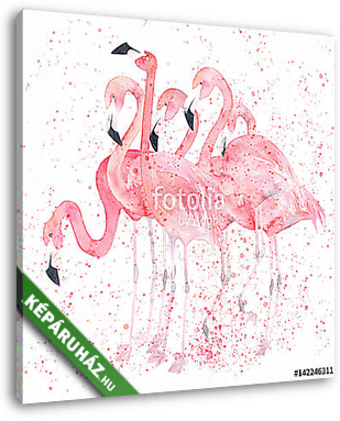 Flamingók  - vászonkép 3D látványterv