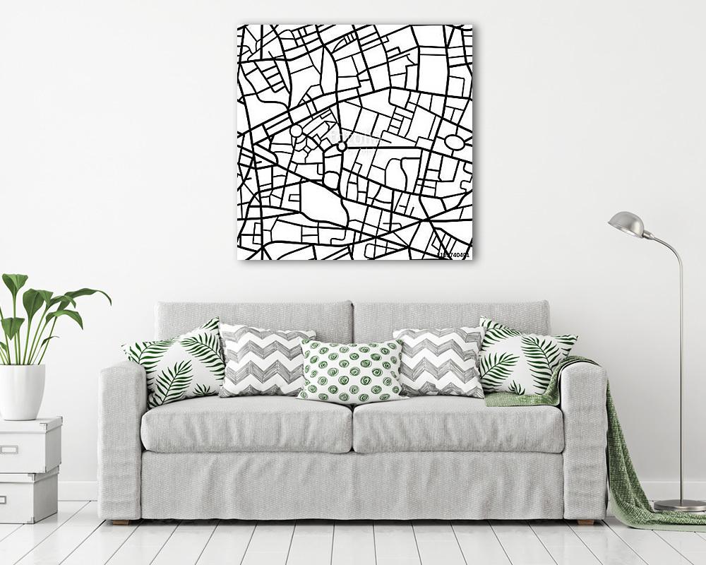 Absztrakt modern város vonalak (bögre) - vászonkép, falikép otthonra és irodába