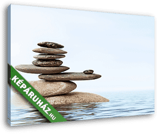 balance in blue - vászonkép 3D látványterv balance in blue - vászonkép 3D látványterv