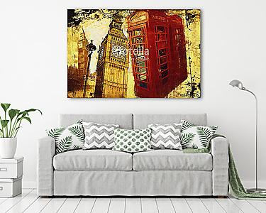 London oil art illustration (vászonkép) - vászonkép, falikép otthonra és irodába