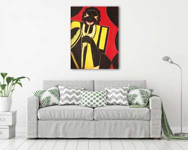 Jazz zenész (vászonkép) - vászonkép, falikép otthonra és irodába