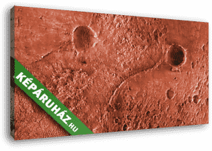 Preseverance és a Mars 2020 űrhajó alkatrészei a felszínen (színezett) - vászonkép 3D látványterv