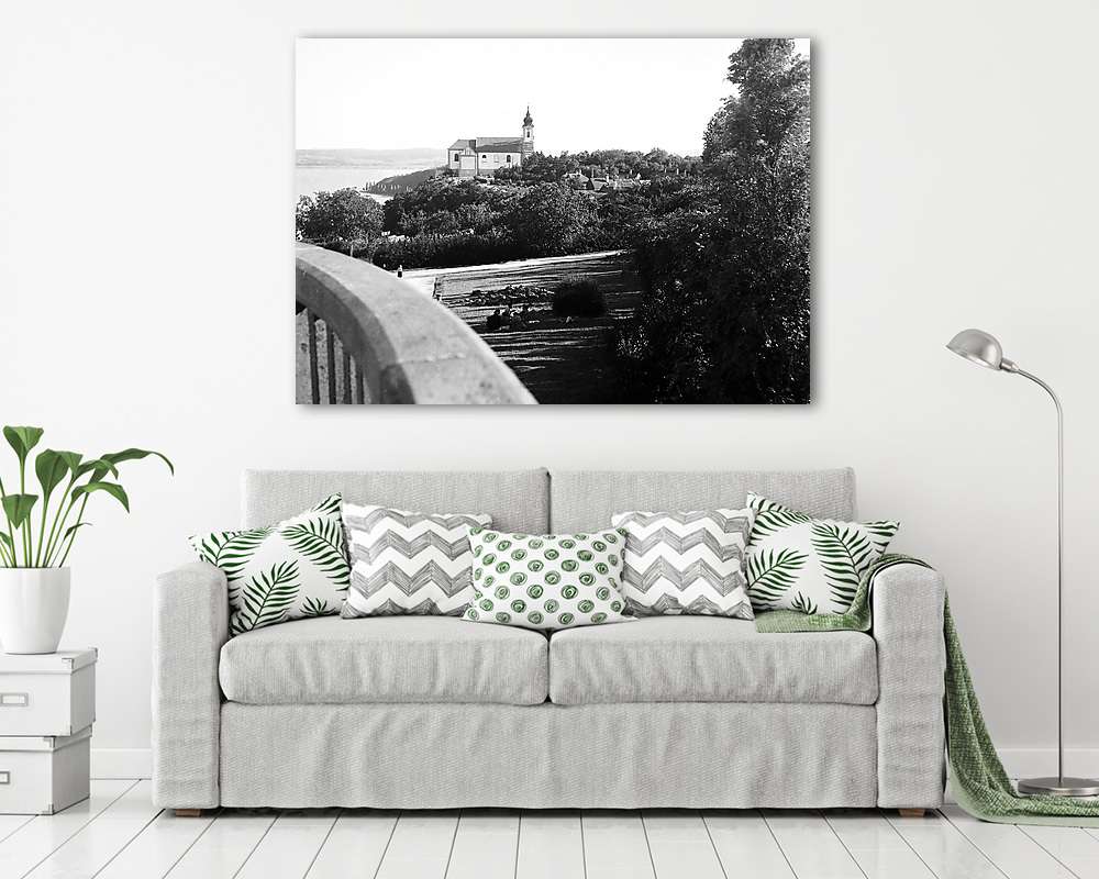 Kilátás a tihanyi Visszhang dombról (fotótapéta) - vászonkép, falikép otthonra és irodába