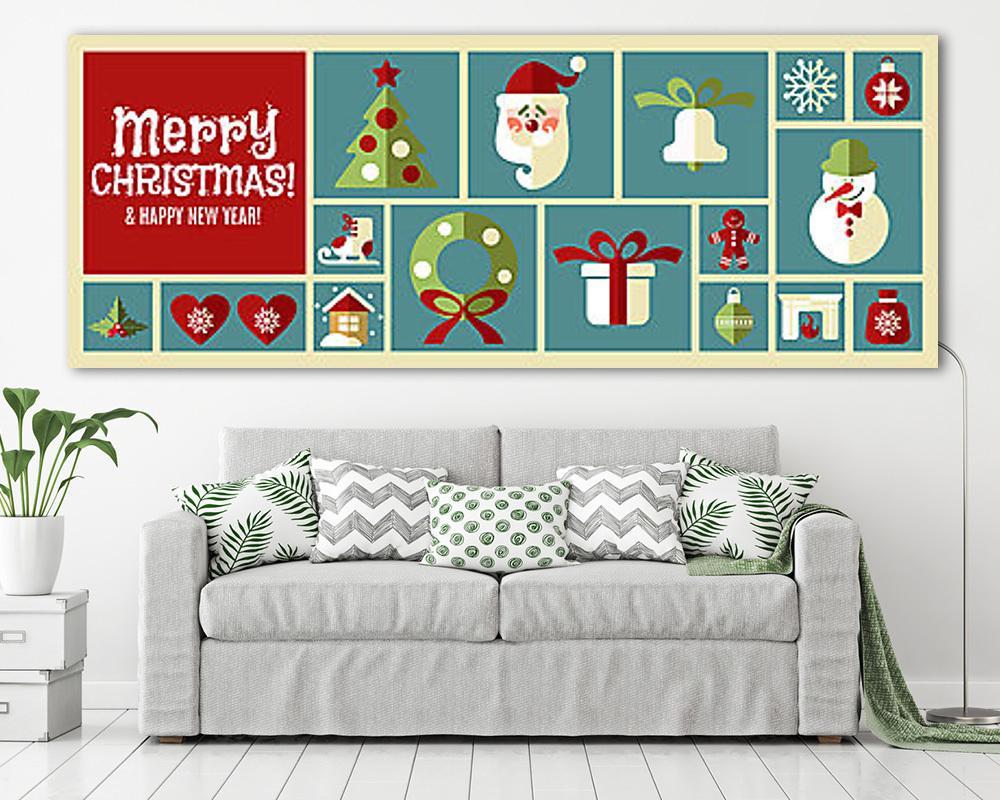 Boldog Karácsonyt és Boldog Új Évet! (vászonkép) - vászonkép, falikép otthonra és irodába