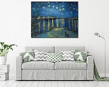 Csillagok a Rhone folyó felett (vászonkép) - vászonkép, falikép otthonra és irodába