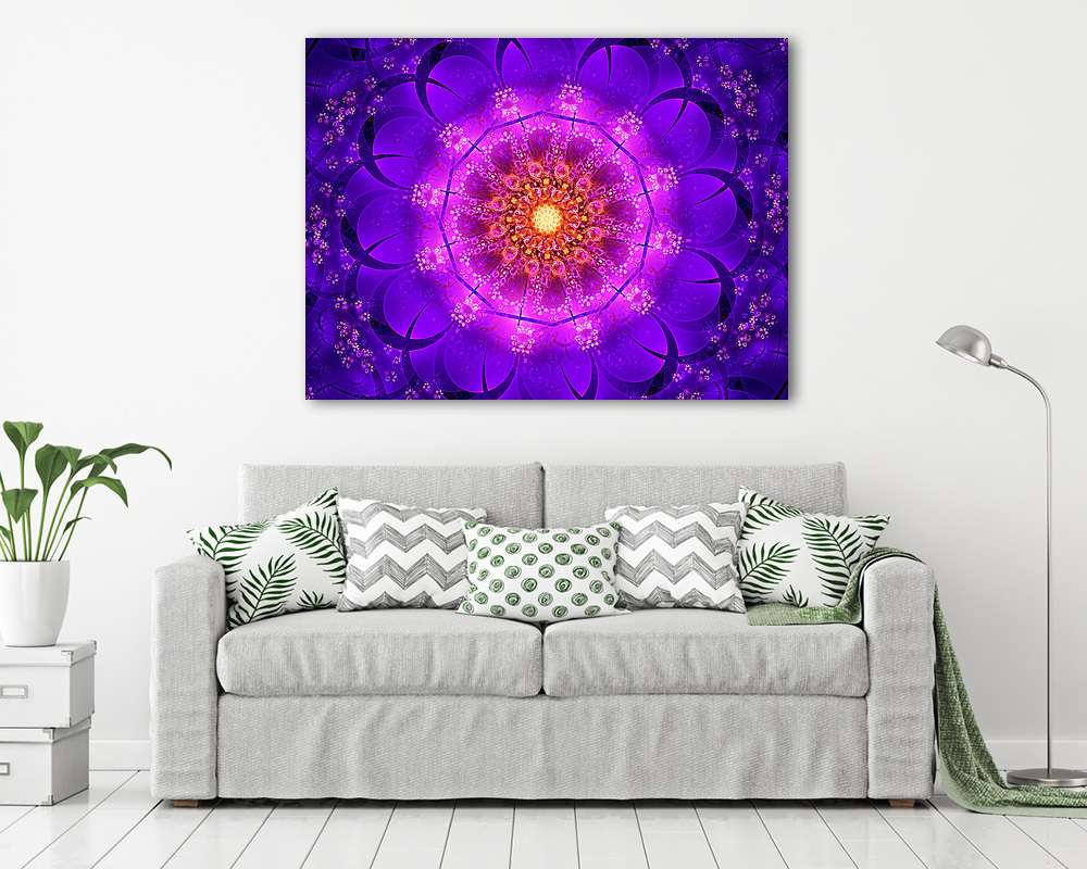 Multicolored oriental fractal (többrészes kép) - vászonkép, falikép otthonra és irodába