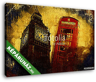 London oil art illustration - vászonkép 3D látványterv