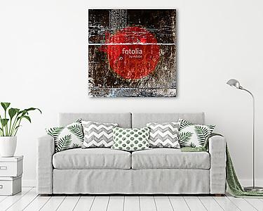 Modern művészi vörös csillag alakzatokkal (vászonkép) - vászonkép, falikép otthonra és irodába