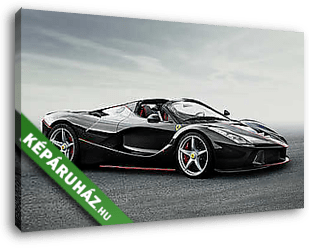 Ferrari Spider Black - vászonkép 3D látványterv