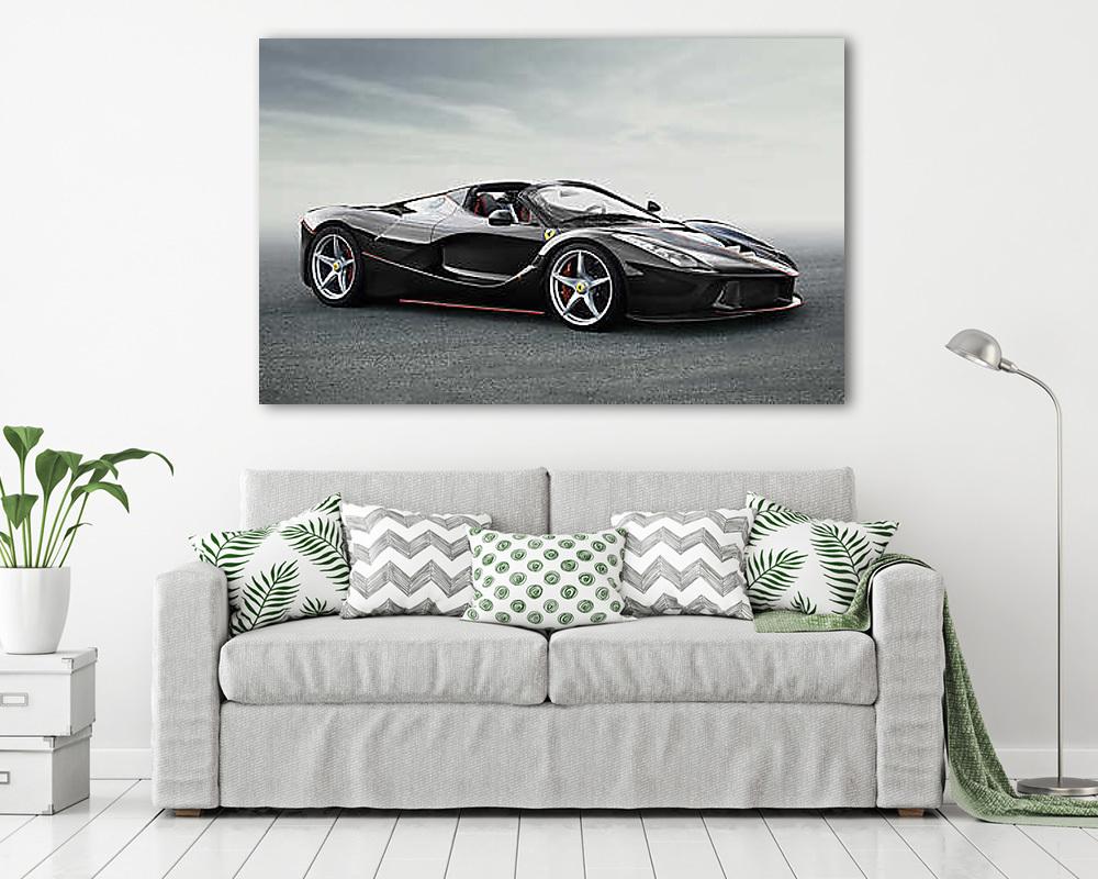 Ferrari Spider Black (keretezett kép) - vászonkép, falikép otthonra és irodába