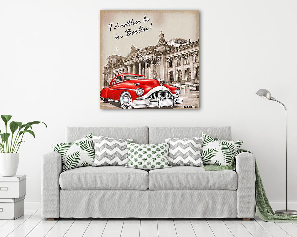 Berlin vintage poster.	 - vászonkép, falikép vásárlás Berlin vintage poster.	 (fotótapéta) - vászonkép, falikép otthonra és irodába