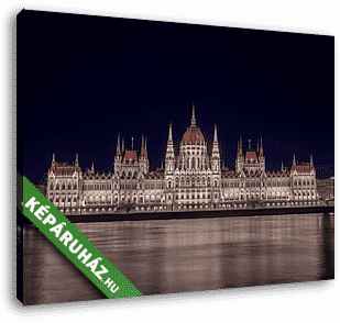 Parlament éjjel, Budapest - vászonkép 3D látványterv