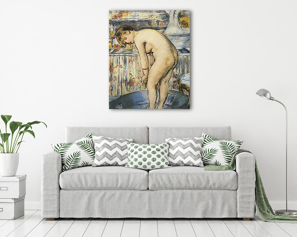 Mosakodó nő - vászonkép, falikép vásárlás Mosakodó nő (többrészes kép) - vászonkép, falikép otthonra és irodába