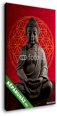 Buddha az élet virágával - vászonkép 3D látványterv