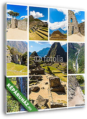 Rejtélyes város - Machu Picchu, Peru, Dél-Amerika. - vászonkép 3D látványterv