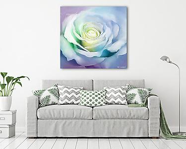Fehér rózsa (olajfestmény reprodukció) (vászonkép) - vászonkép, falikép otthonra és irodába