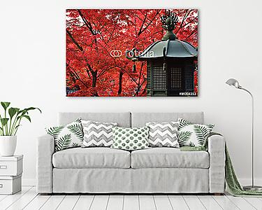 Japán kert ősszel, őszi levelek (vászonkép) - vászonkép, falikép otthonra és irodába