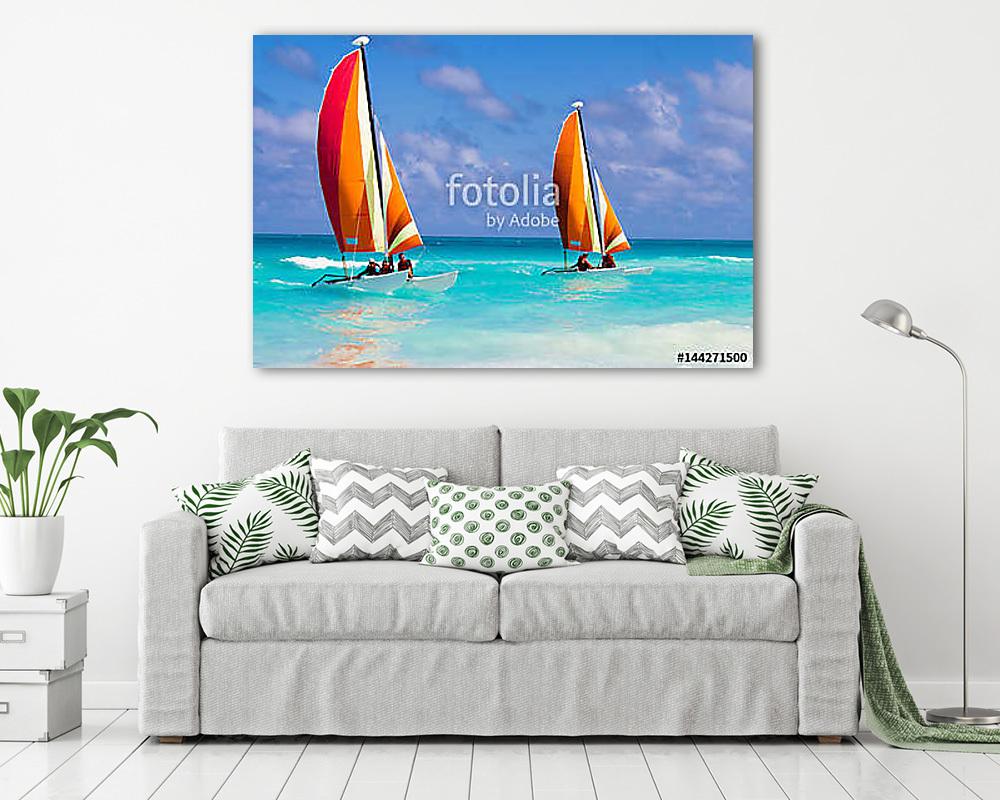 Katamaránok az óceánon - vászonkép, falikép vásárlás Katamaránok az óceánon (vászonkép) - vászonkép, falikép otthonra és irodába