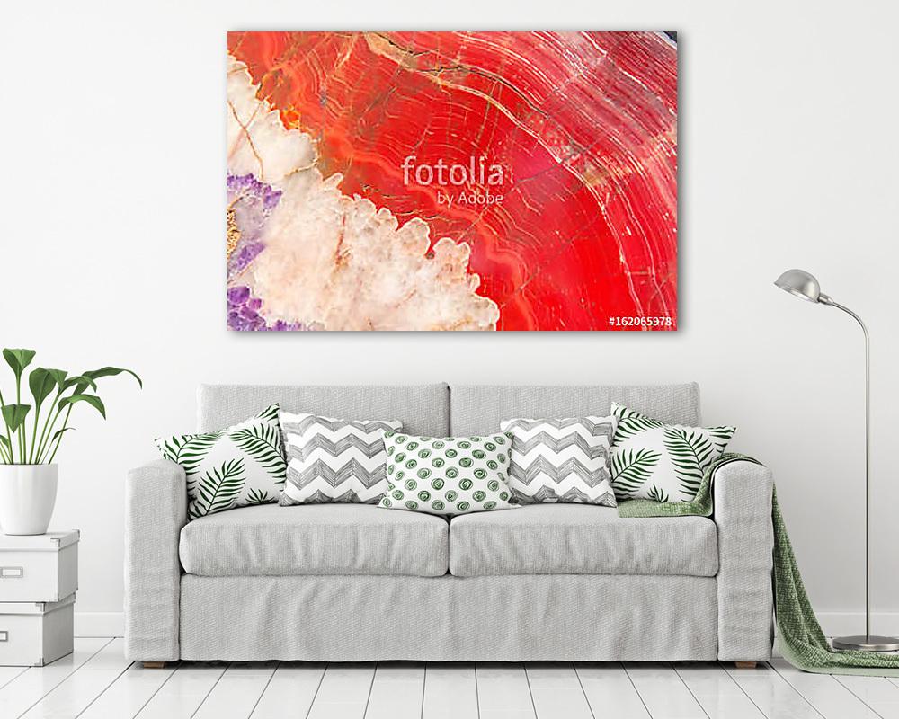 Red agate mineral (fotótapéta) - vászonkép, falikép otthonra és irodába