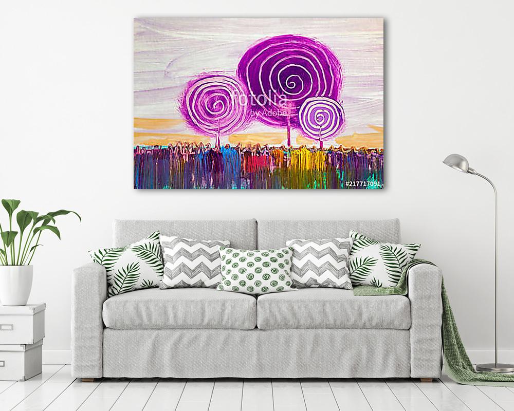 Absztrakt művészi fák (olajfestmény reprodukció) - vászonkép, falikép vásárlás Absztrakt művészi fák (olajfestmény reprodukció) (fotótapéta) - vászonkép, falikép otthonra és irodába