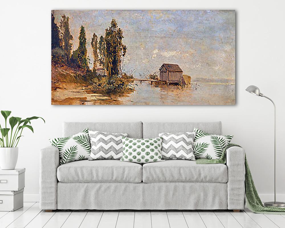 Fürdőház a Balatonon (színverzió 1) (poszter) - vászonkép, falikép otthonra és irodába