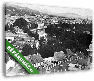 Esztergom látkép a Prímás szigettel (1930) - vászonkép 3D látványterv