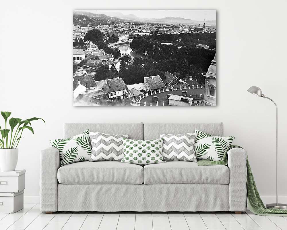 Esztergom látkép a Prímás szigettel (1930) - vászonkép, falikép vásárlás Esztergom látkép a Prímás szigettel (1930) (fotótapéta) - vászonkép, falikép otthonra és irodába