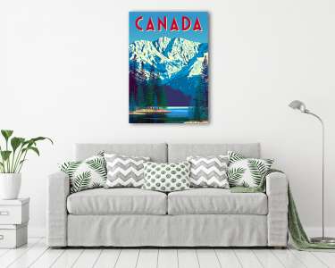 Utazás poszter - Kanada (vászonkép) - vászonkép, falikép otthonra és irodába