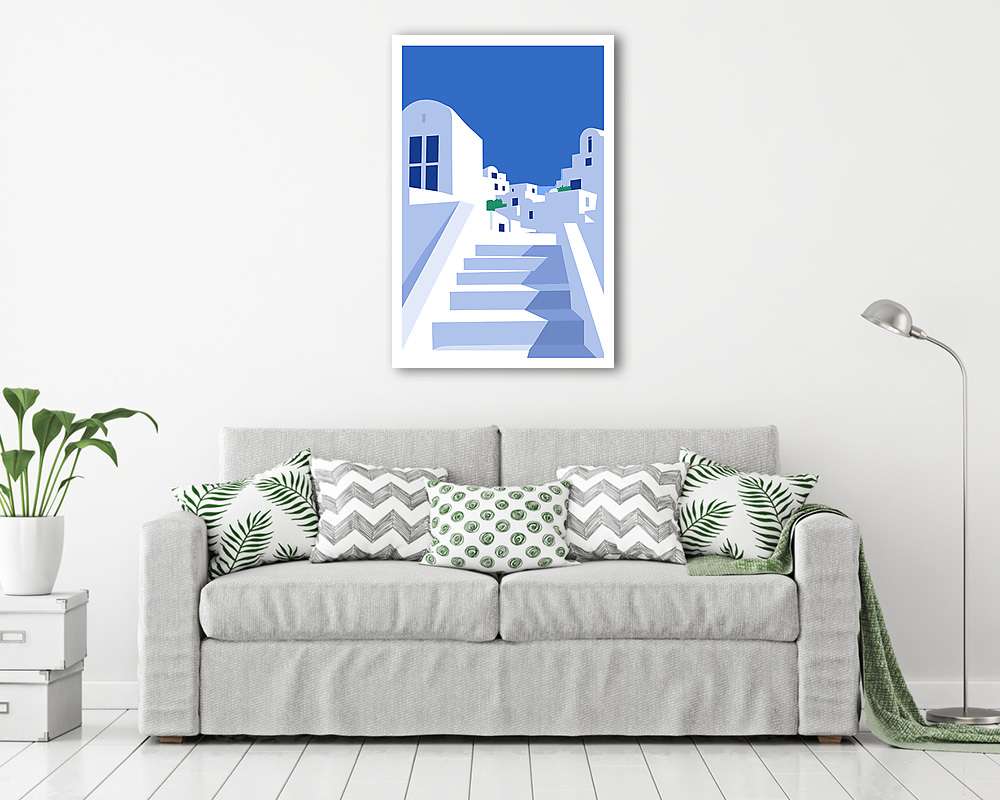 Santorini minimal poszter sorozat 1-1 (poszter) - vászonkép, falikép otthonra és irodába