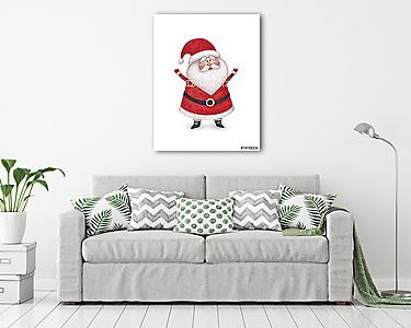 A Santa Claus akvarellje (vászonkép) - vászonkép, falikép otthonra és irodába