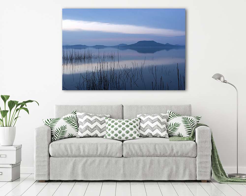 Kék Balaton, badacsonnyal a háttérben (poszter) - vászonkép, falikép otthonra és irodába