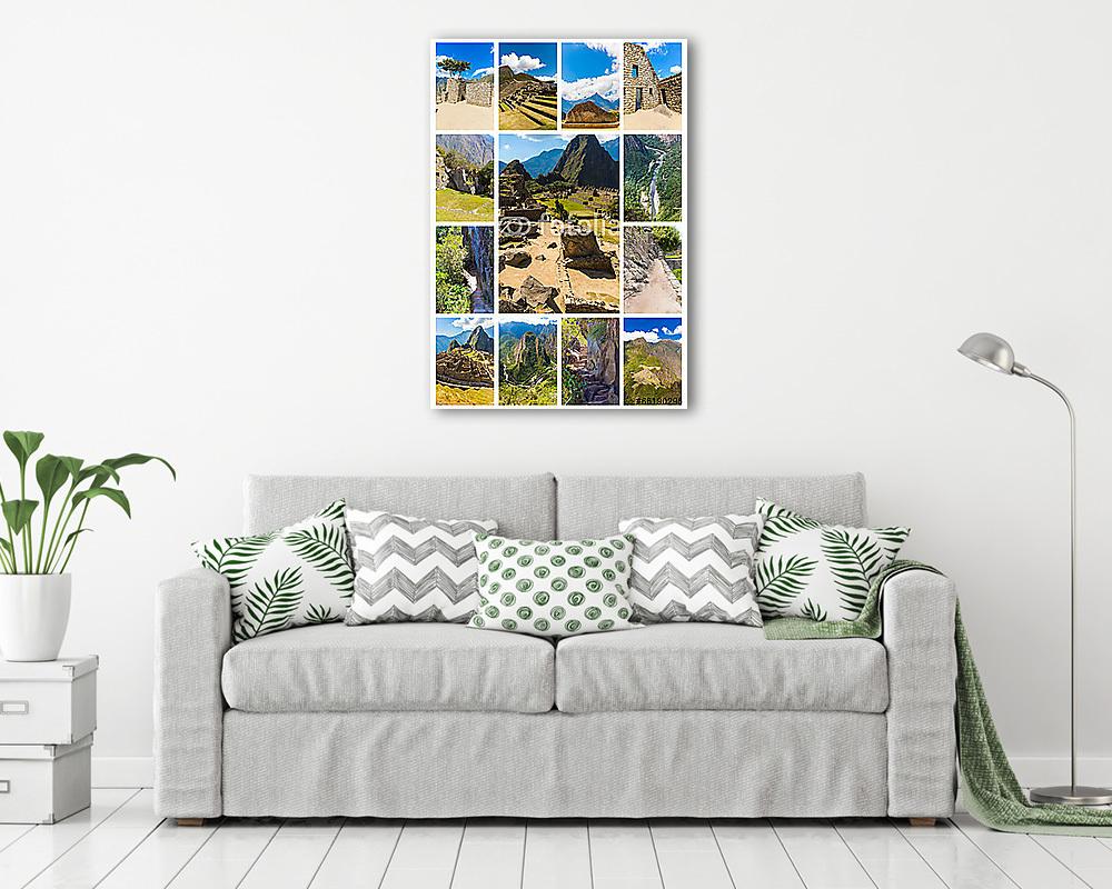 Rejtélyes város - Machu Picchu, Peru, Dél-Amerika. (fotótapéta) - vászonkép, falikép otthonra és irodába