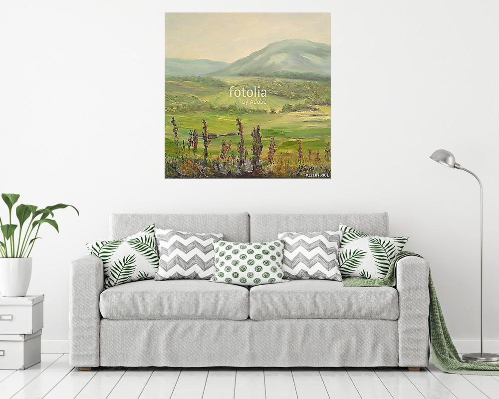 Völgy  (olajfestmény reprodukció) (fotótapéta) - vászonkép, falikép otthonra és irodába