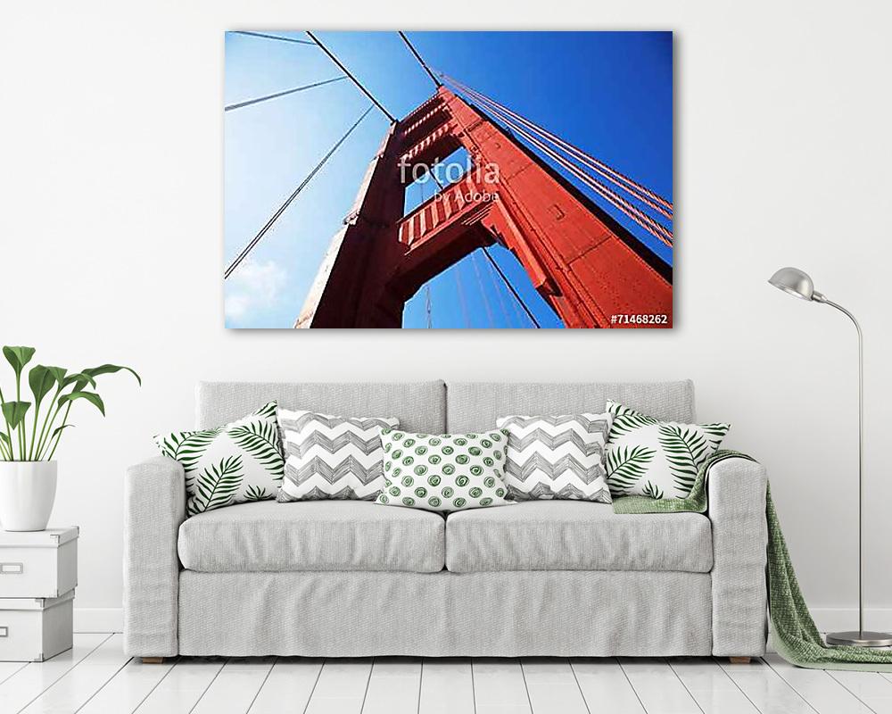 Golden Gate híd részletesen (fotótapéta) - vászonkép, falikép otthonra és irodába