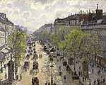 A Montmartre sugárút tavasszal vászonkép, poszter vagy falikép