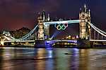A Tower-híd olimpiai díszben vászonkép, poszter vagy falikép