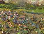 Pierre Auguste Renoir: Rózsakert (id: 1401) falikép keretezve